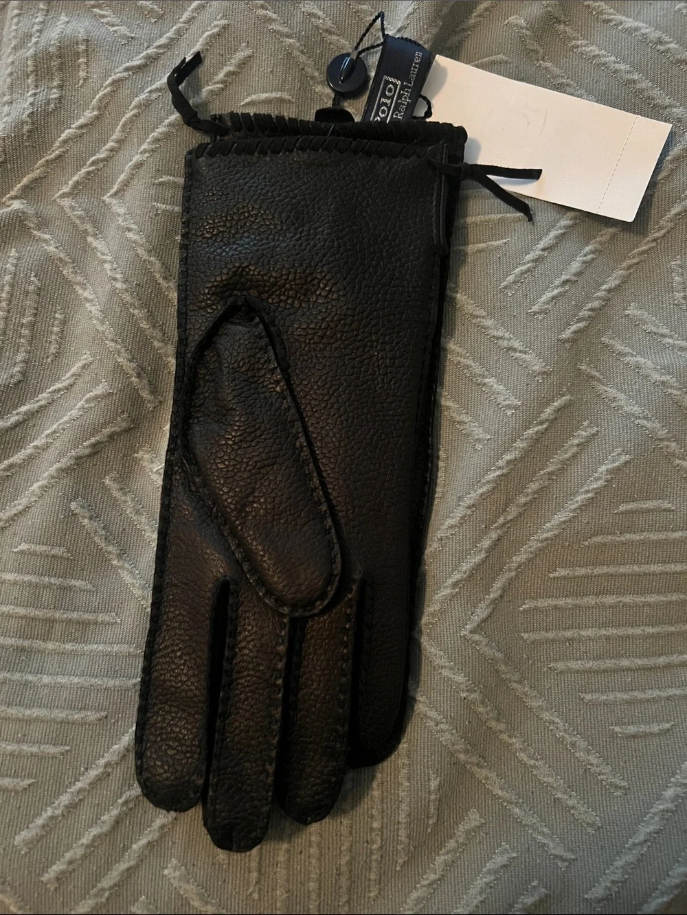 Polo by Ralph Lauren Black Leather Womens Gloves
